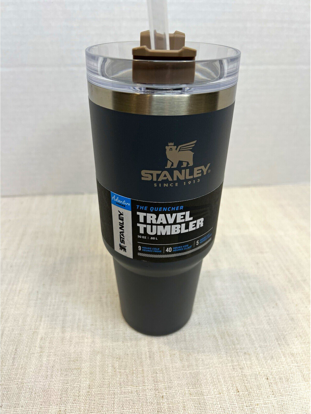 Stanley The Quencher Travel Tumbler 30 oz Gray/Brown Insulated w/ Lid & Straw